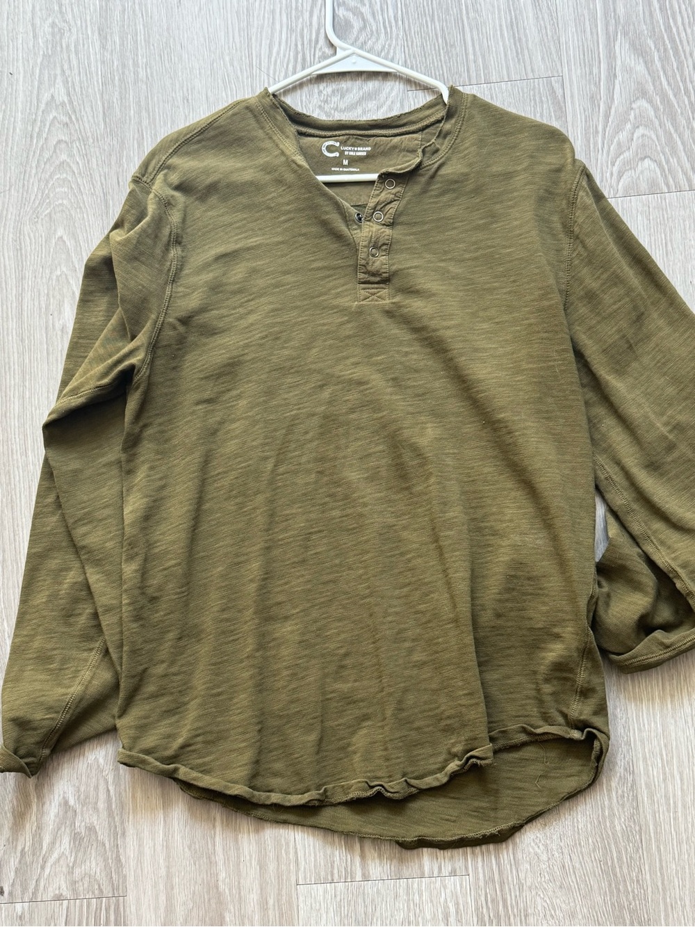 Lucky Brand Olive Long-Sleeve Henley